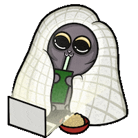 Cat Eating Sticker