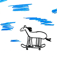 wavymcsplash funny wave jump horse GIF