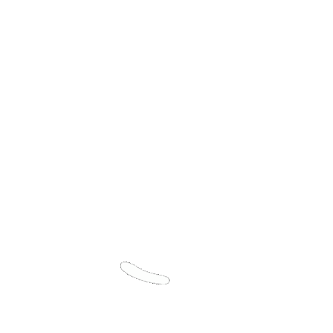 Sticker gif. White animated circle is being drawn.