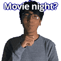 Movie Time Popcorn Sticker