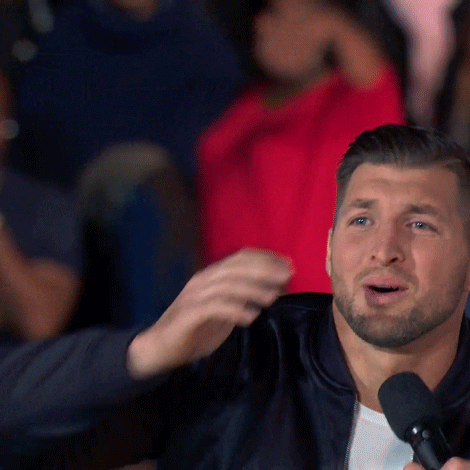 cbs giphyupload shocked mdm tim tebow GIF