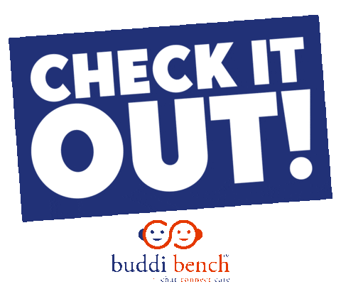 buddibench giphyupload chat care bench Sticker