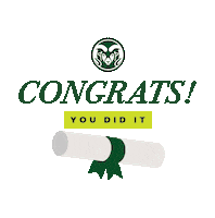 Csu Rams Graduation Sticker by Colorado State University