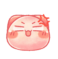 TONESHIEEE pink angry orange spa Sticker
