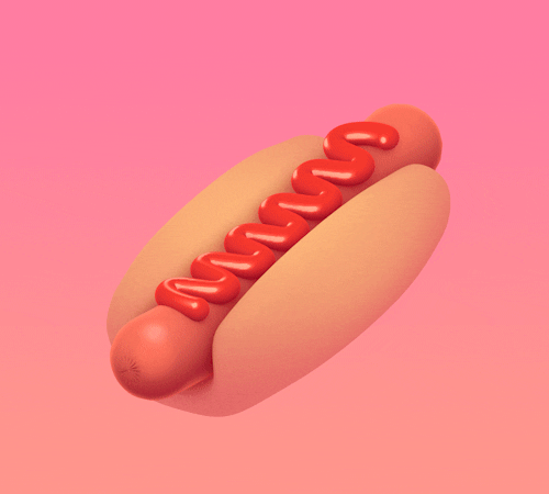hot dog dinner GIF by Michael Shillingburg