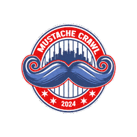 Mustache Bar Crawl Sticker by Chicago Twenty Something