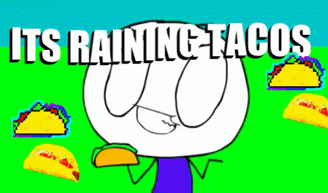 muzcuz giphygifmaker giphyattribution tacos raining tacos GIF
