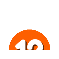 Orange Number Sticker
