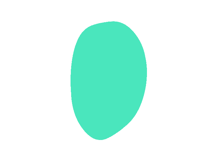 Blob Turquoise Sticker by YugoGlobal