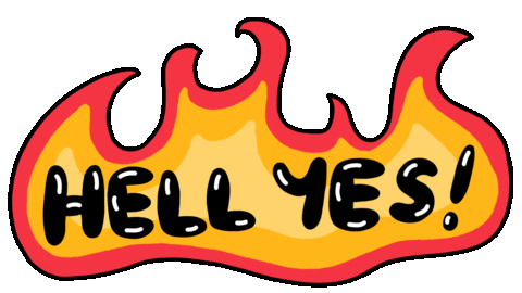Fire Yes Sticker by Idil Keysan