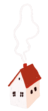 Tiny House Illustration Sticker