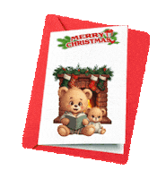 Teddy Bears Christmas Sticker