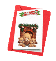 Teddy Bears Christmas Sticker
