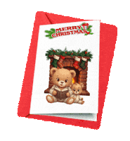 Teddy Bears Christmas Sticker