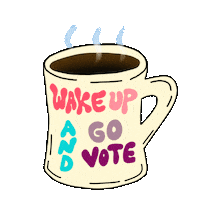 Voting Wake Up Sticker by #GoVote