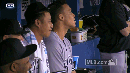 reacts new york yankees GIF by MLB