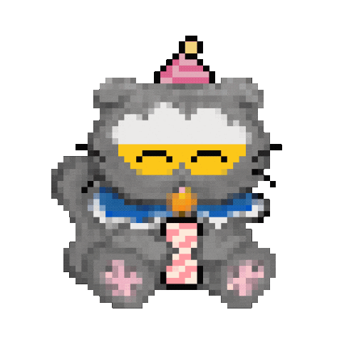 Happy Birthday Pixel Sticker