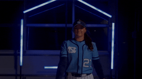 Softball Bat Point GIF by UNC Tar Heels