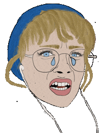 Sad Blue Eyes Sticker