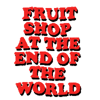 Almostgods red end of the world almost gods fruit shop Sticker