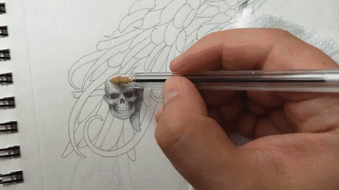 pedrosacristan giphygifmaker art drawing inktober GIF