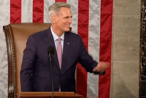 SpeakerMcCarthy giphygifmaker thank you thanks cheering GIF