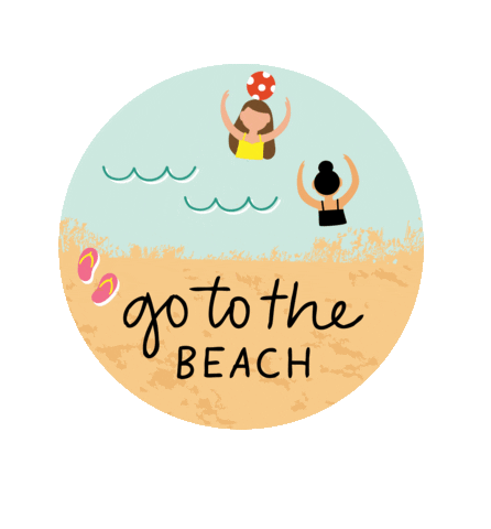 Summer Beach Sticker by Damask Love