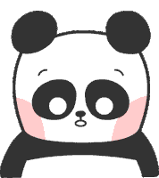 surprised panda Sticker by Shiny bear