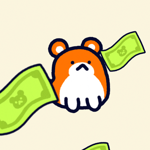 PokiTheHamster meme money rain hamster GIF