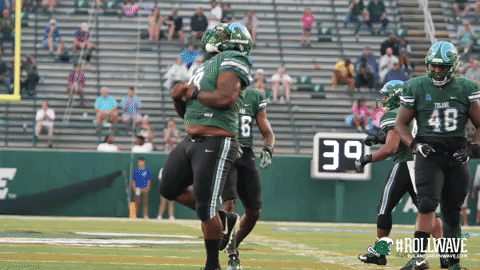 football celebration GIF by GreenWave