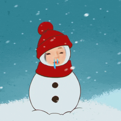 Cold Weather Snowman GIF