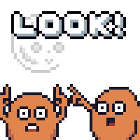 Look Pointing Sticker by Potatoz by 9GAG