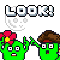Look Pointing Sticker by Potatoz by 9GAG