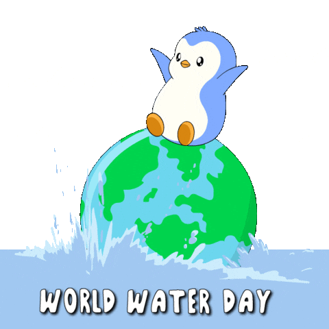 Clean Water Celebration Sticker by Pudgy Penguins