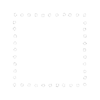 WittyInk white simple frame dots Sticker