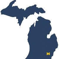 Go Blue Michigan Wolverines Sticker by University of Michigan