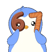 6 7 Penguin Sticker by Pudgy Penguins