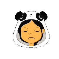 Sad Panda Sticker by kigurumi