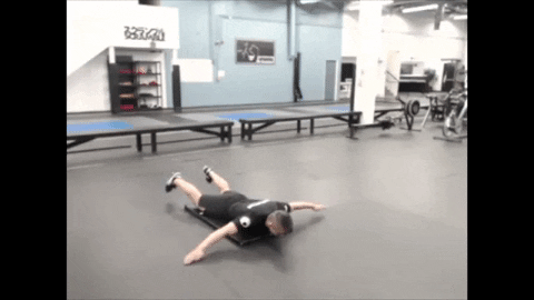 ritchieyip giphygifmaker airplane bodyweight exercises home back workout GIF
