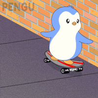 Skating On My Way GIF by Pudgy Memez