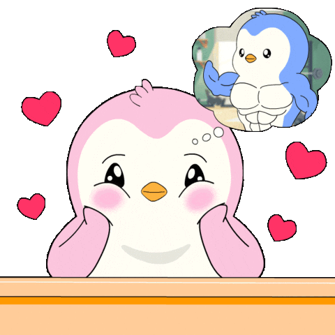 Miss U I Love You Sticker by Pudgy Penguins