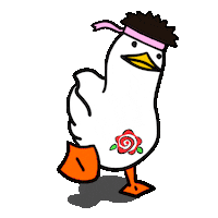 Duck Rosa Sticker