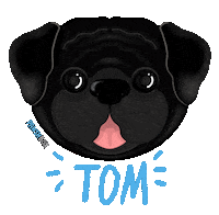Tom The Dog Sticker by Pawshbox