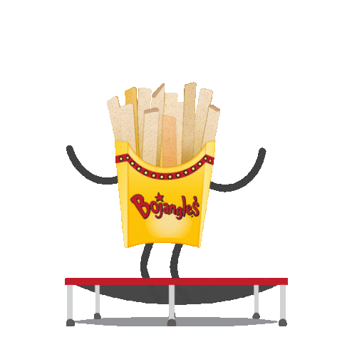 french fries jump Sticker