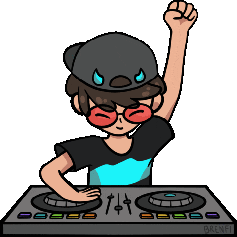 Party Dj Sticker by Brenfi