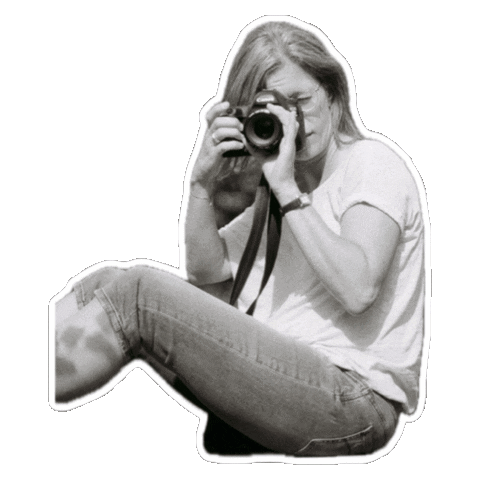 Schwarz-Weiss Portrait Sticker by Jannette Kneisel