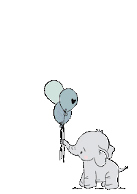 Xaxeludesign baby birthday elephant babyshower Sticker