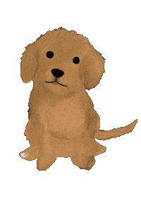 Brown Dog Sticker by Andrea Caceres
