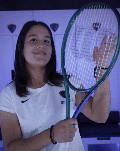 Womens Tennis GIF by DePaul Blue Demons
