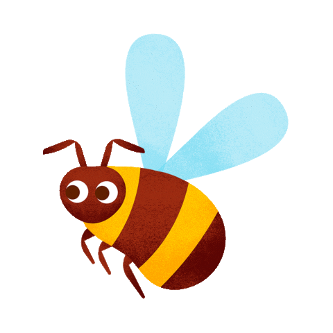 onceuponafarm flying bee bug insect Sticker